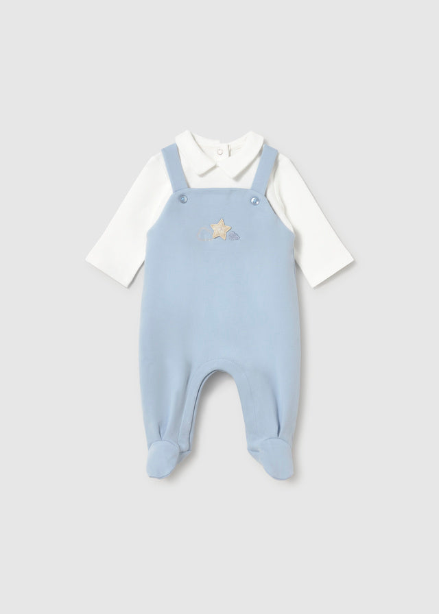 Mayoral Blue Dungaree Romper & Jacket