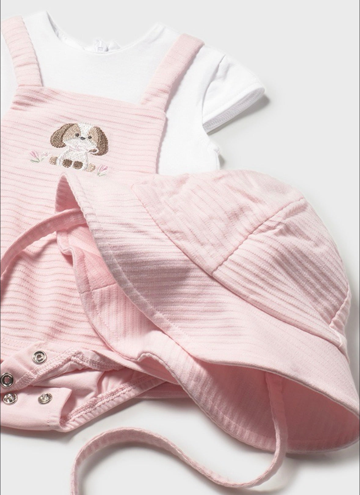 Mayoral Pink Dungaree Skirt & Hat