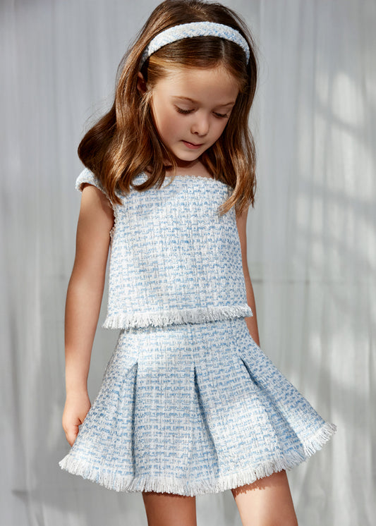 Abel & Lula Blue Skirt Set