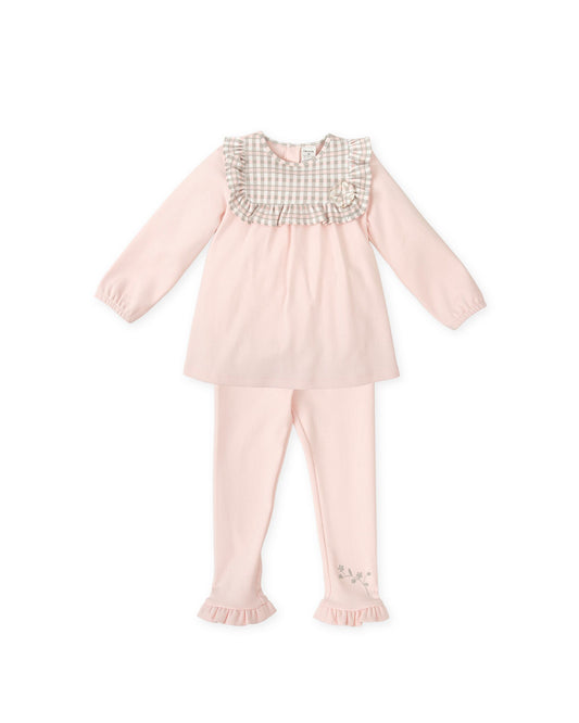 Tutto Piccolo Pink Check Legging Set