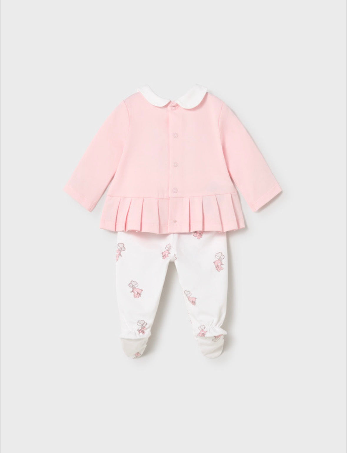 Mayoral Pink Bear Heart Trouser Set