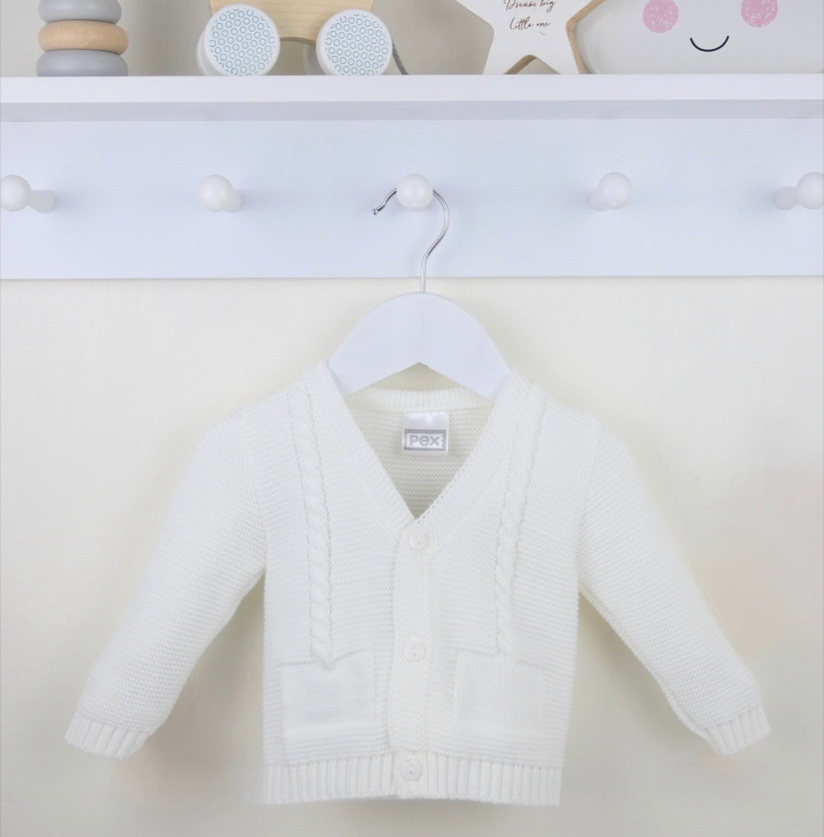 Pex White Fletcher Cardigan