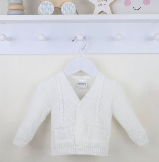Pex White Fletcher Cardigan