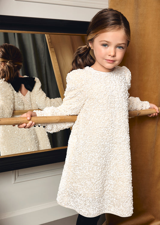 Abel & Lula White Sequin Dress
