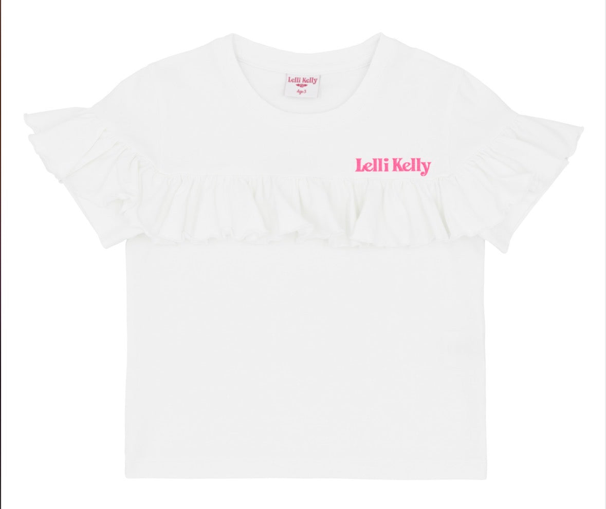 Lelli Kelly White Ruffle Top