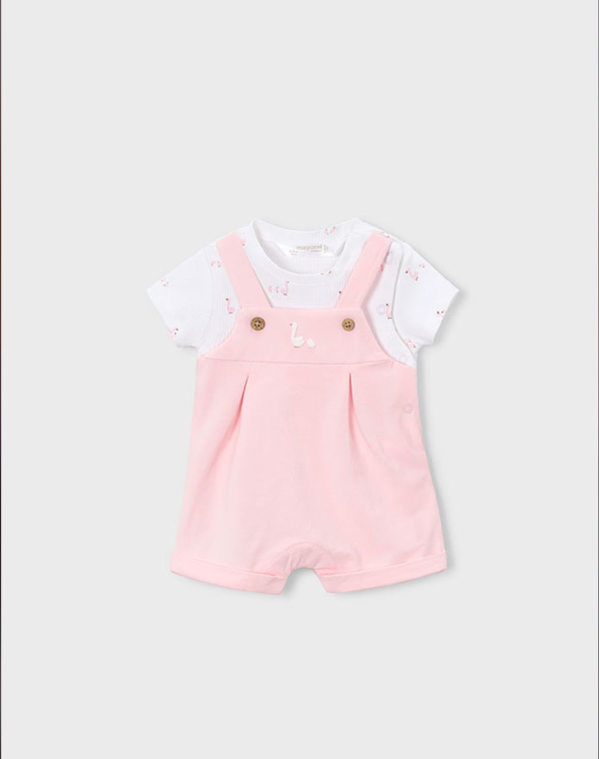 Mayoral Pink Swan Romper