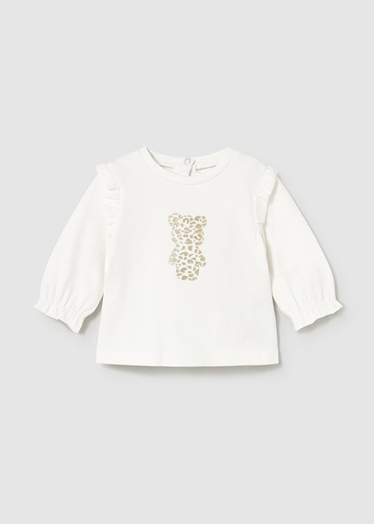Preorder Mayoral Beige Bear Trouser Set