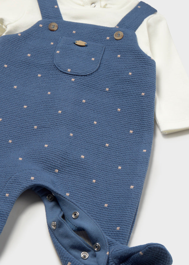 Mayoral Navy Dungaree Romper
