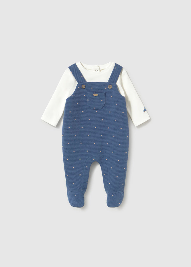 Mayoral Navy Dungaree Romper