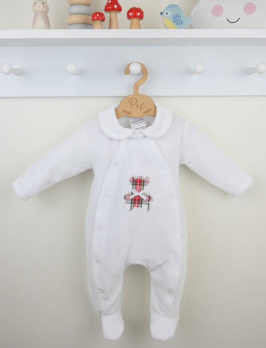 Pex Tartan Teddy Sleepsuit