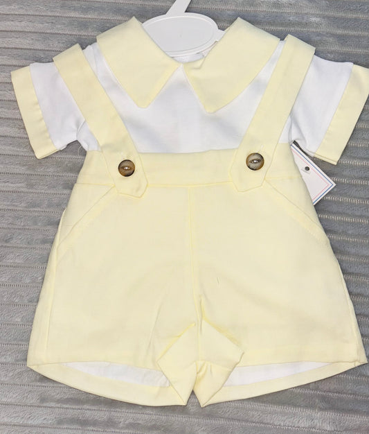 Lemon Dungaree Set