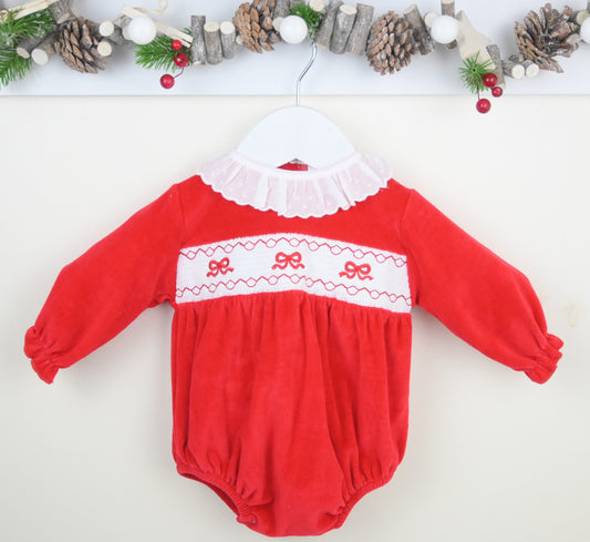 Pex Red Bow Romper