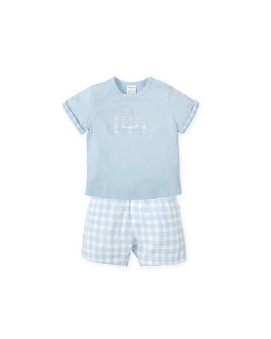 Tutto Piccolo Blue Shorts Set