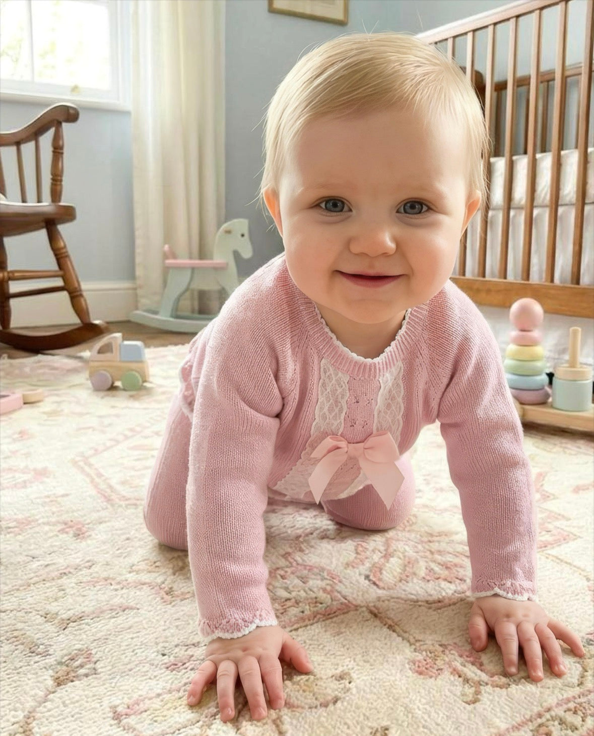 Pex Tilda Dusky Pink Knitted Outfit