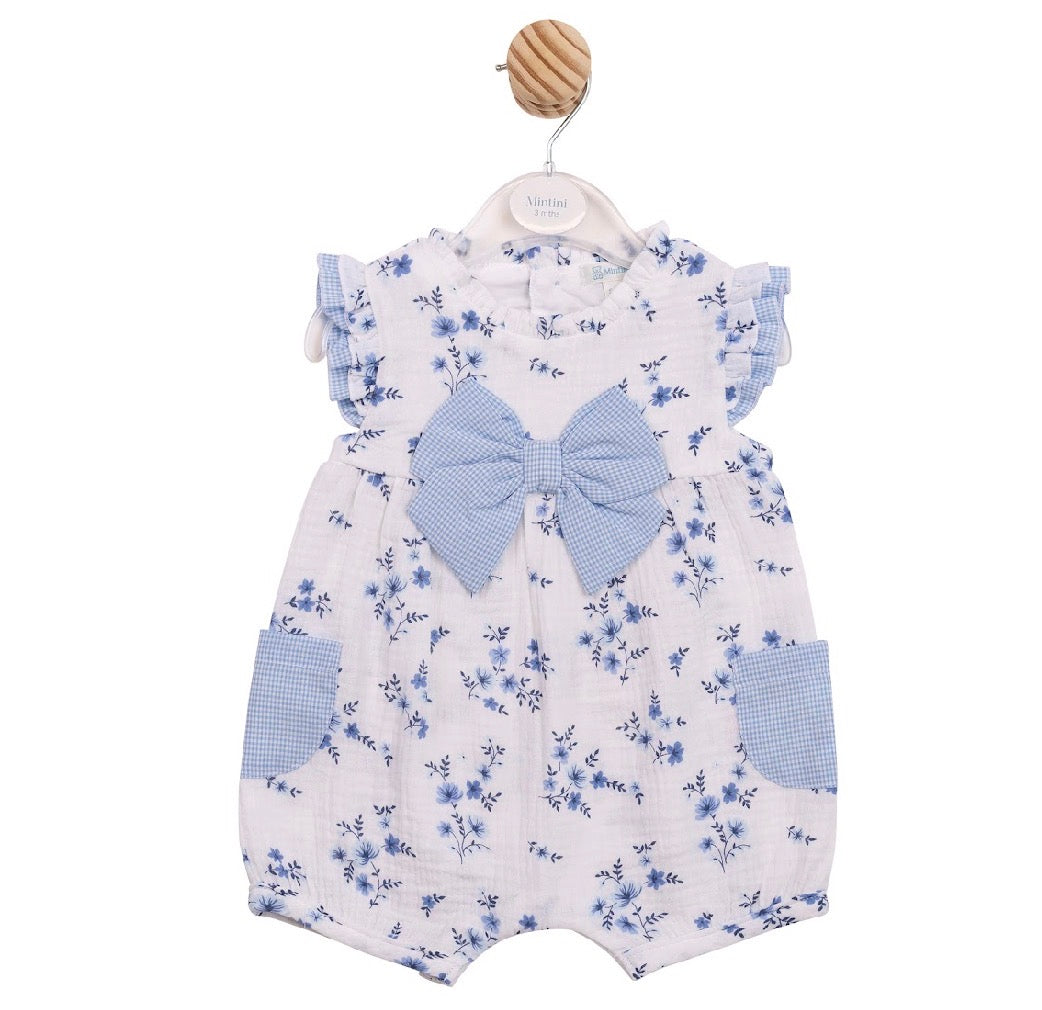 Mintini Blue Floral Romper