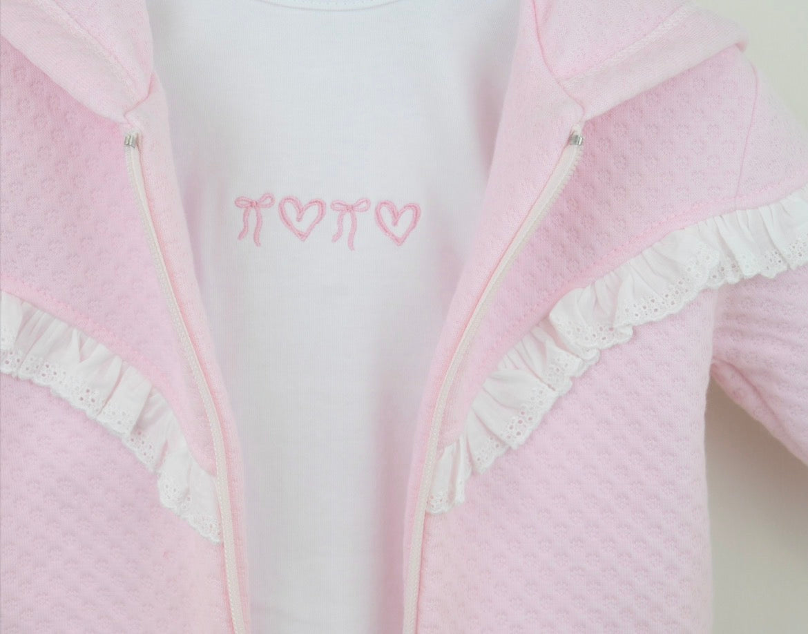 Pex Pink 3 Piece Frill Tracksuit