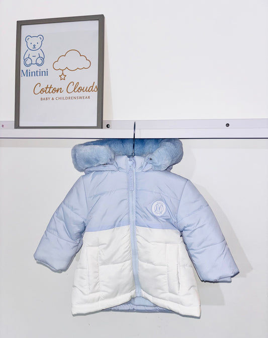 Mintini Blue & White Coat AW25