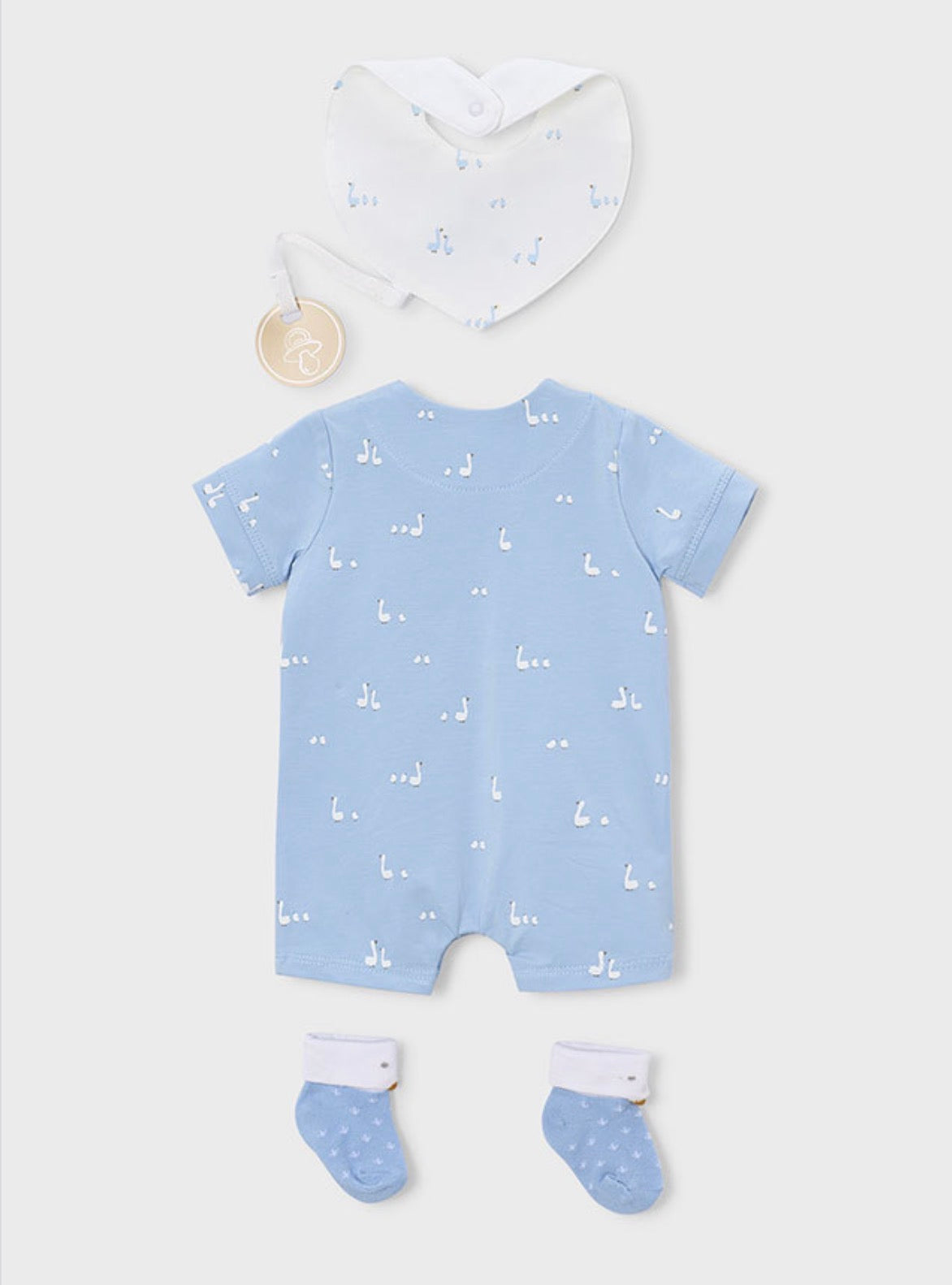 Mayoral Swan Blue Romper Set