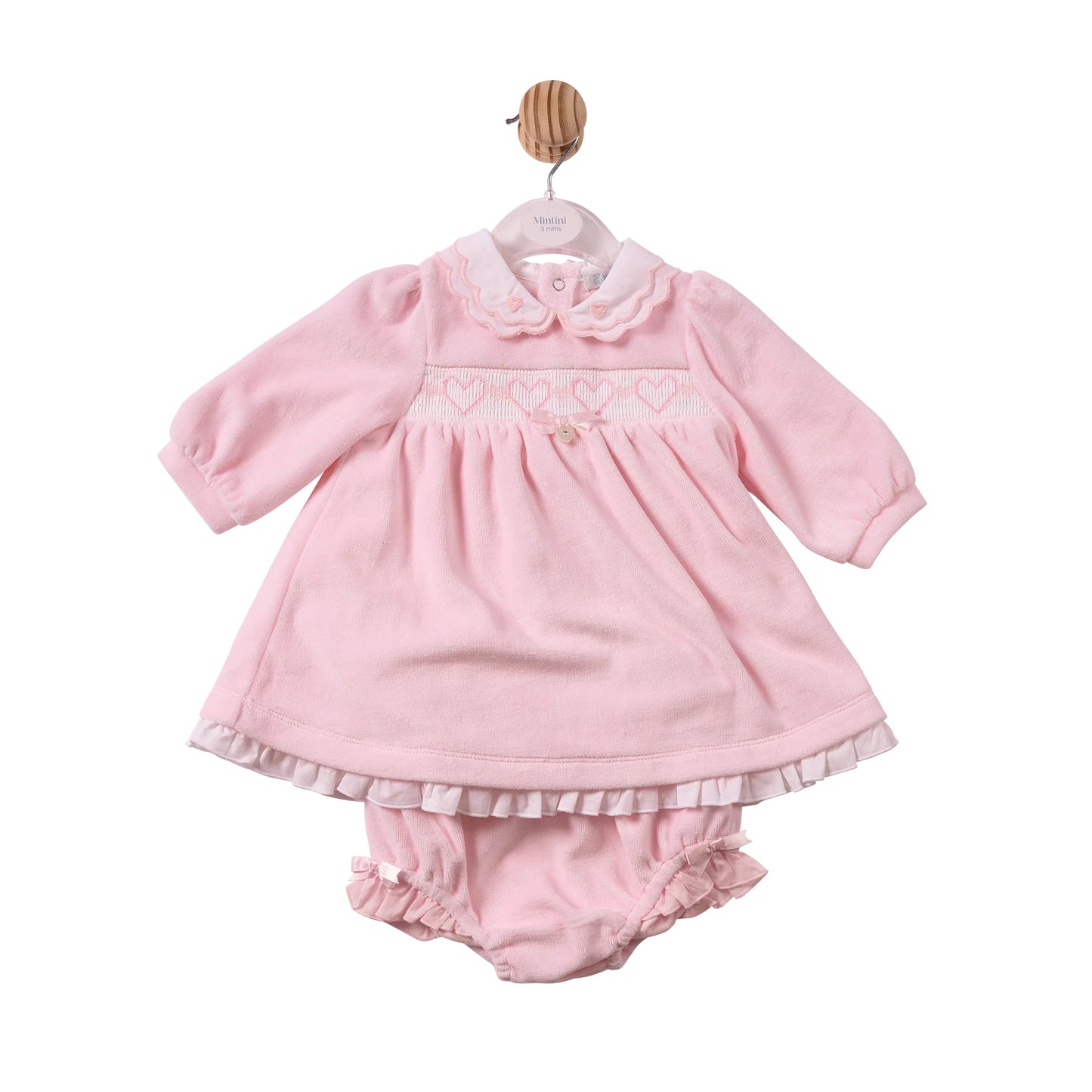 Mintini Pink Heart Dress & Bloomers