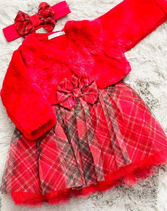 Red Tartan Dress & Bolero &