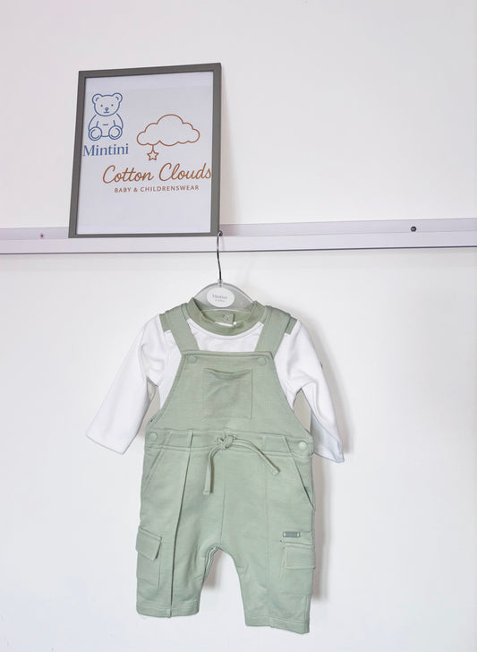 Mintini Sage Green Dungaree Set AW25