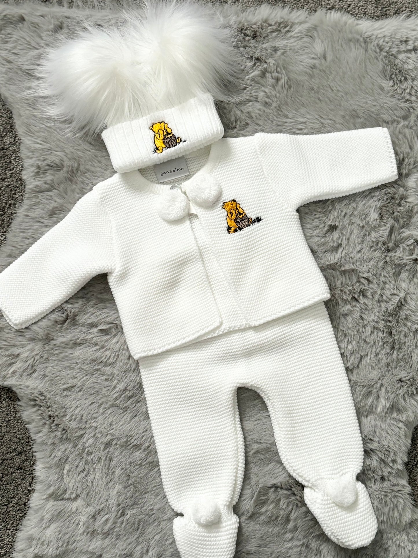 Dandelion White Bear Pom Suits