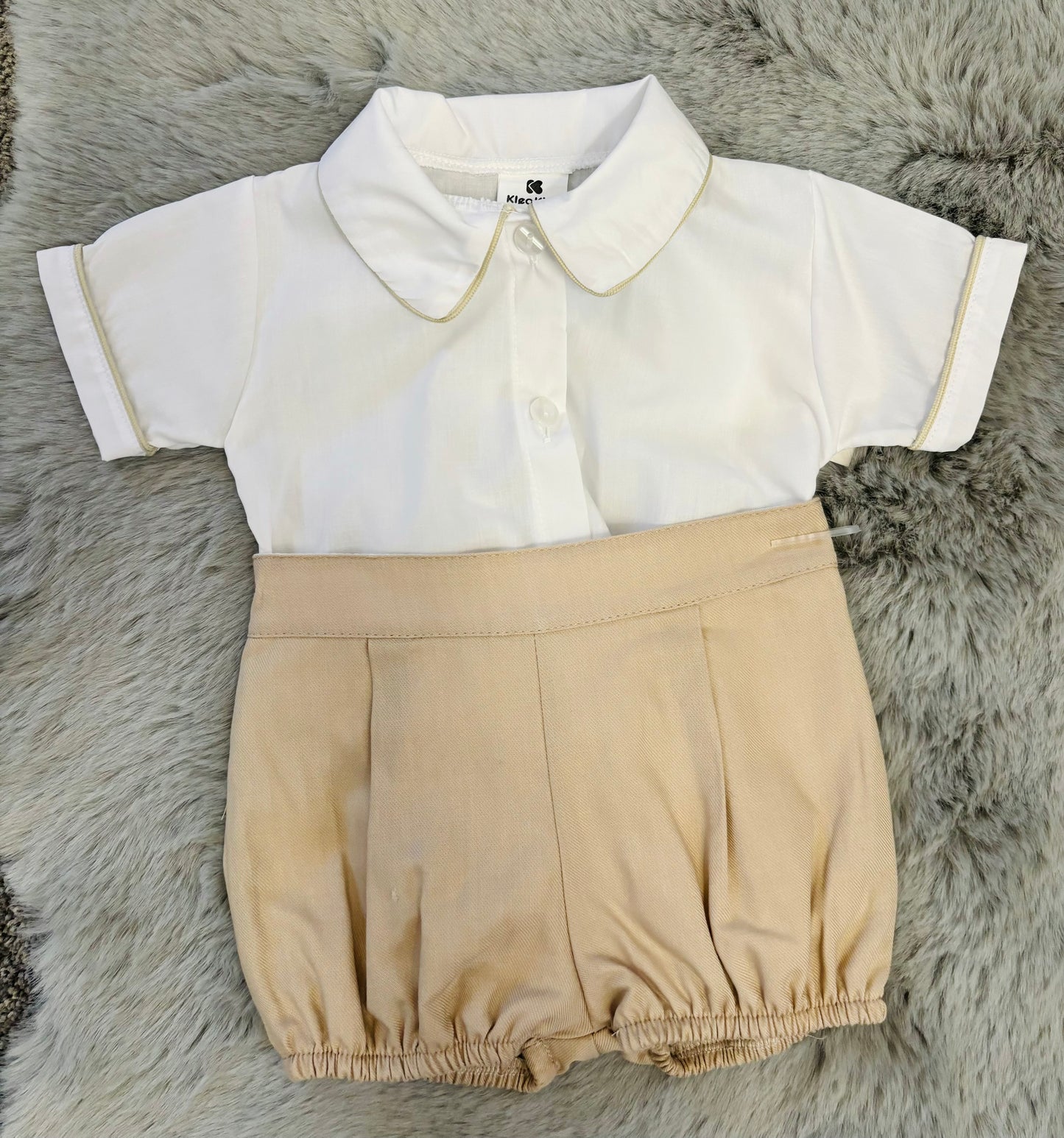 Beige Shorts Set