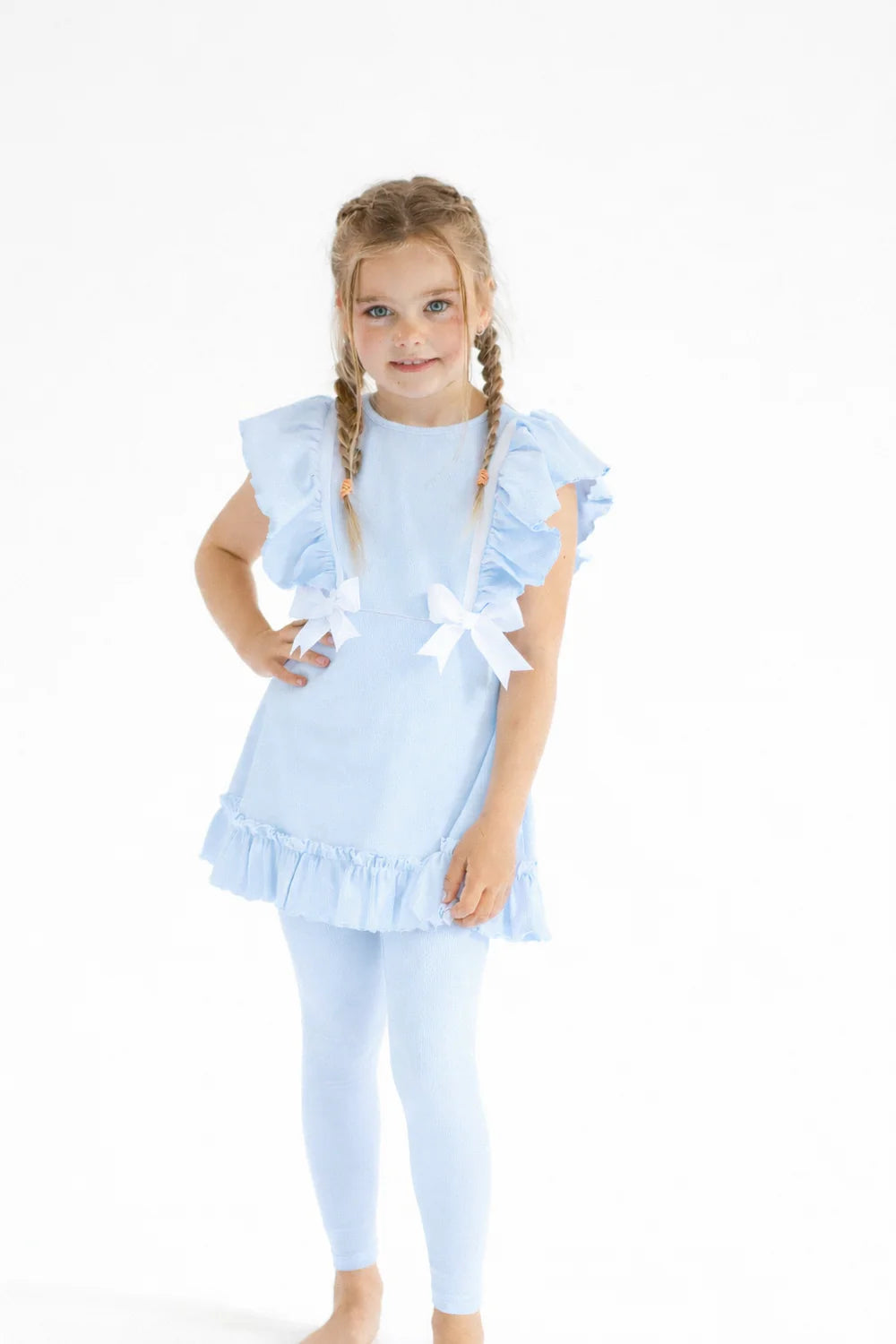 Harris Kids Blue Mia Leggings & Shorts Set