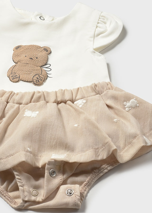 Mayoral Beige Bear Skirt Set