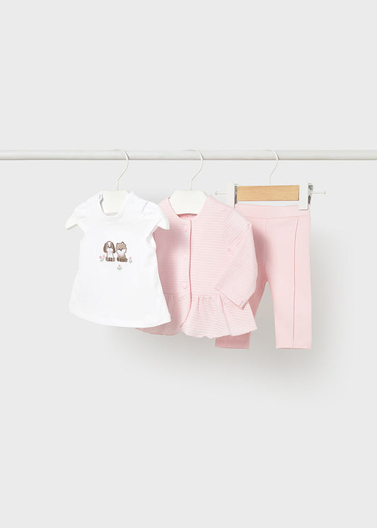 Mayoral Pink Doggy 3 Piece Outfit