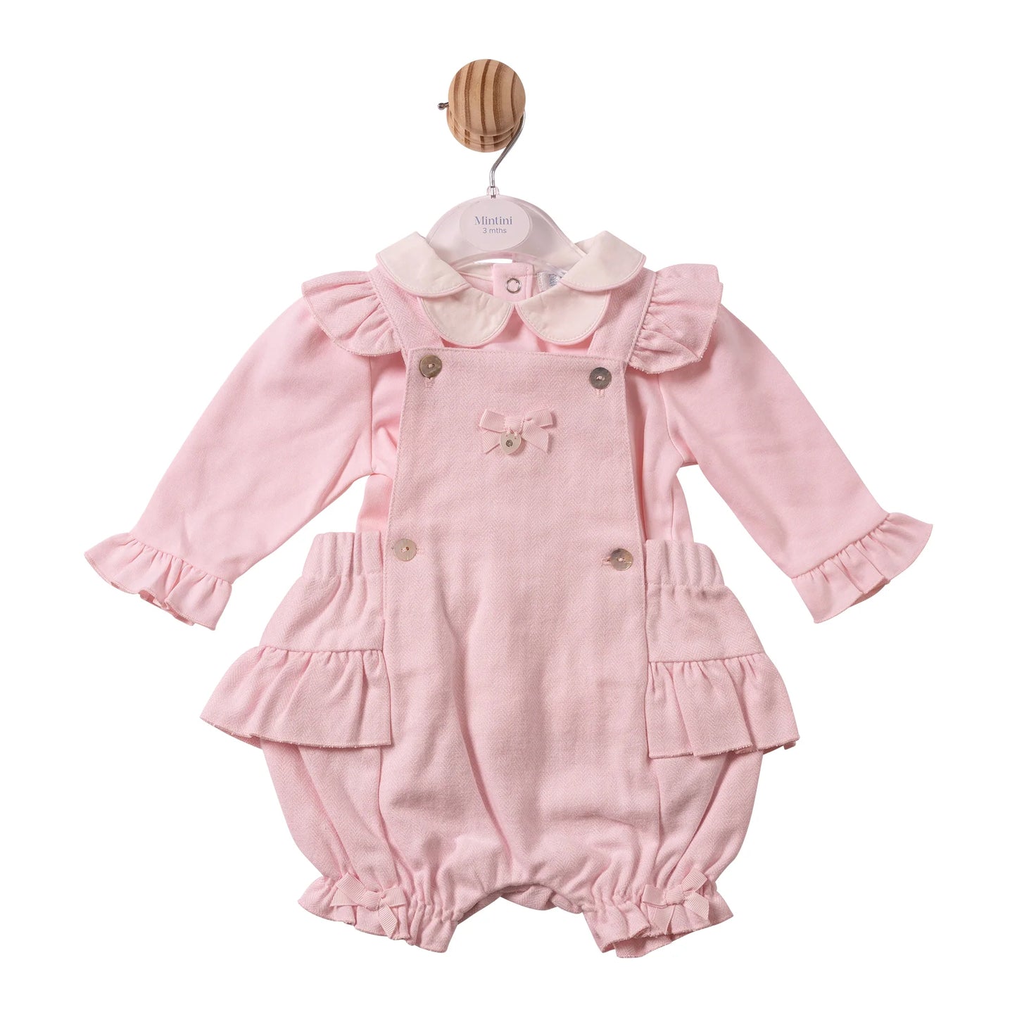 Mintini Pink Dungaree Set