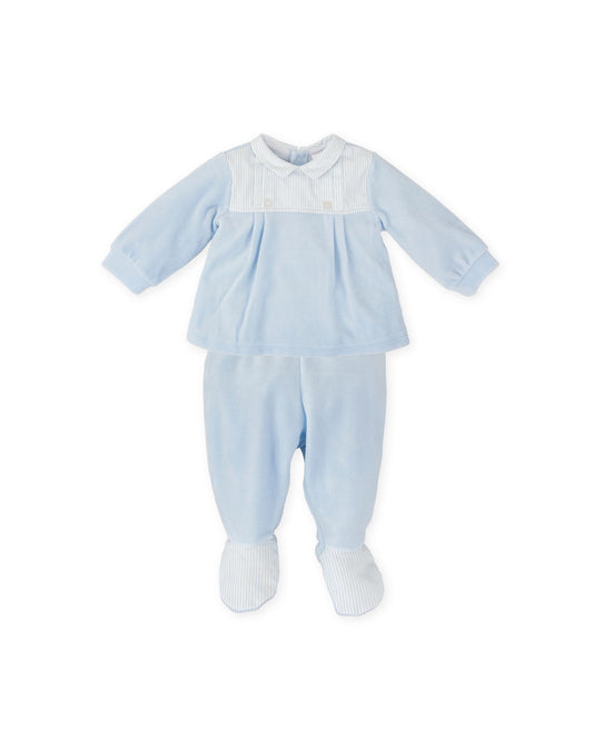 Tutto Piccolo Blue Two Piece Outfit