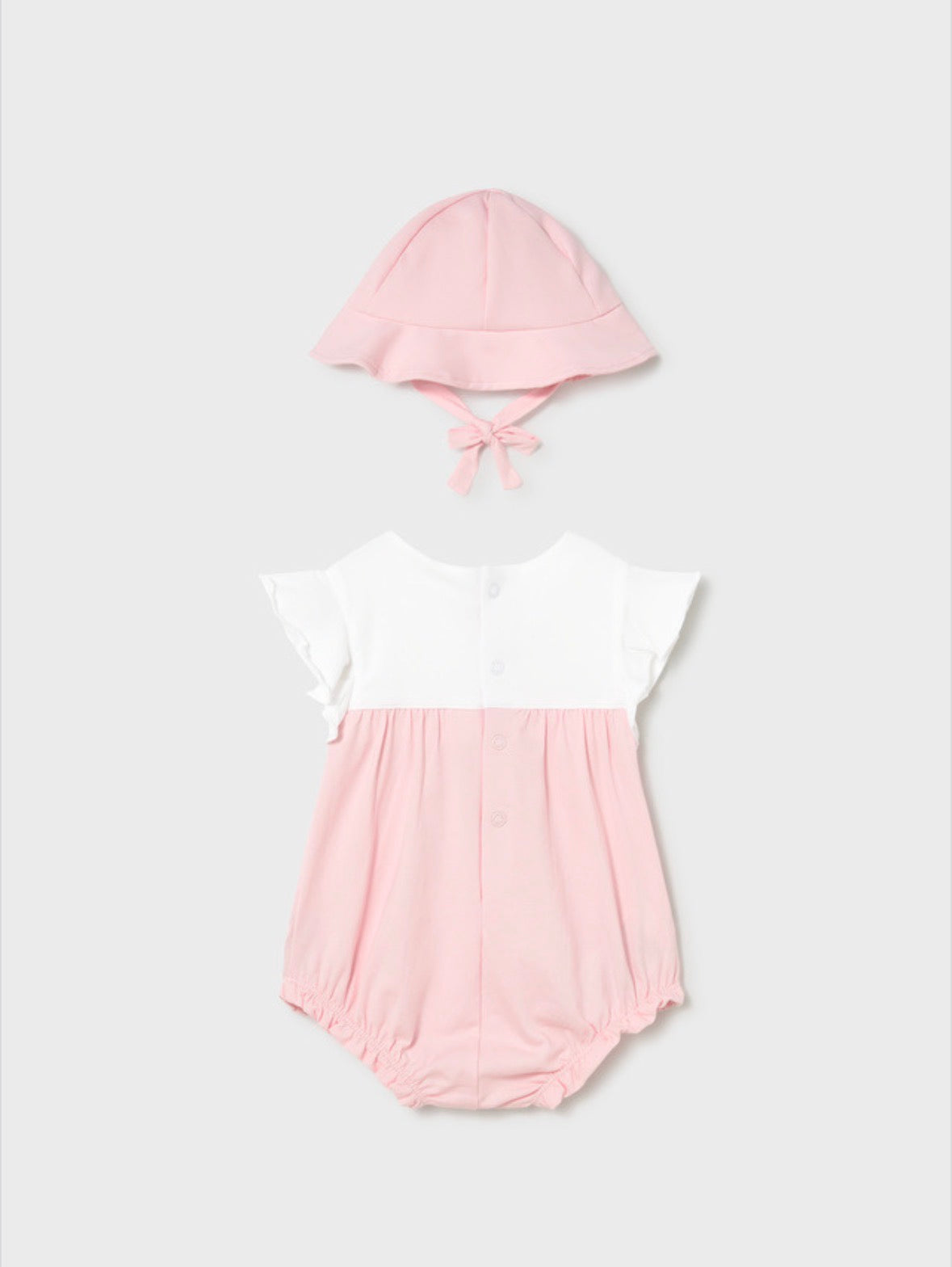 Mayoral Pink Flower Romper & Hat