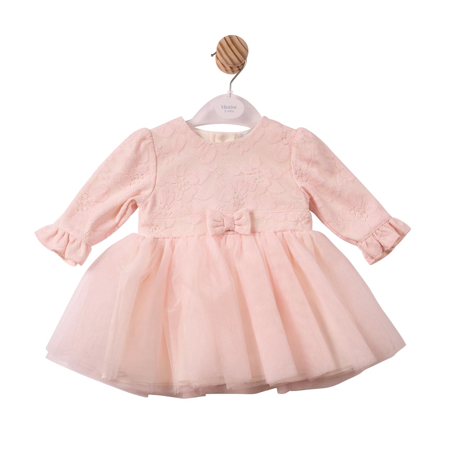 Mintini Pink Floral Lace Dress