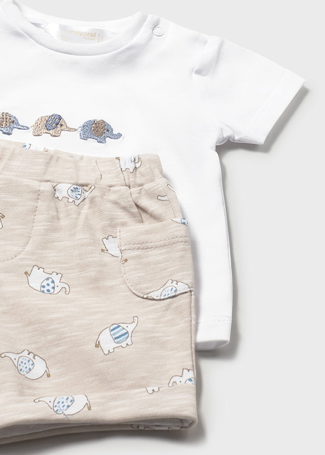 Mayoral Elephant T-shirt & Short Sets