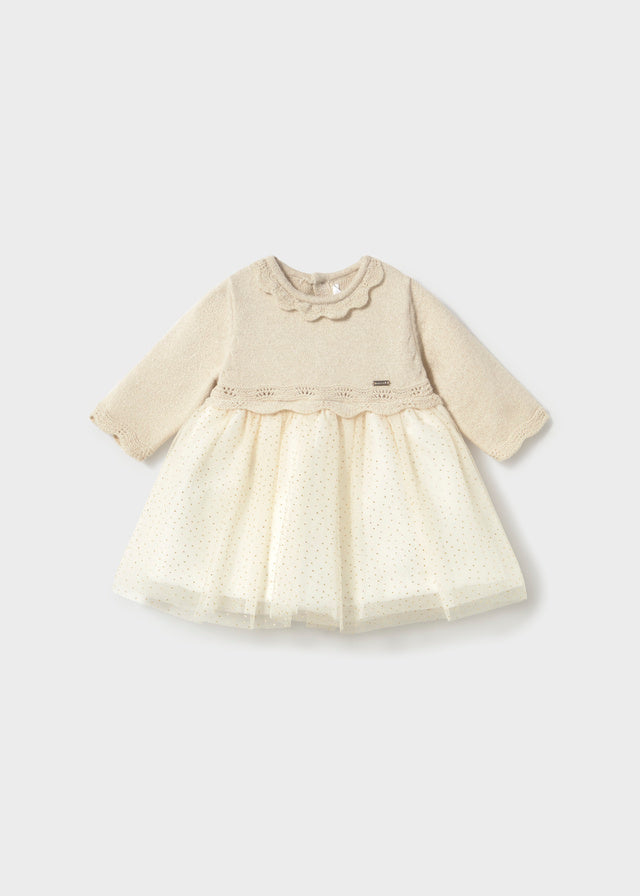 Mayoral Champagne Tulle Dress