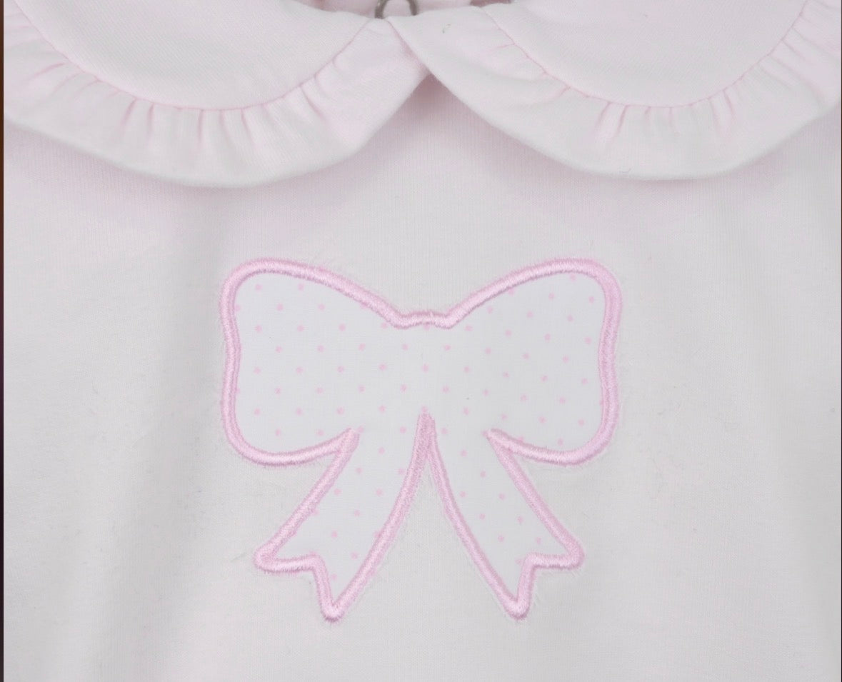 Pex Pink Macy Bow Romper