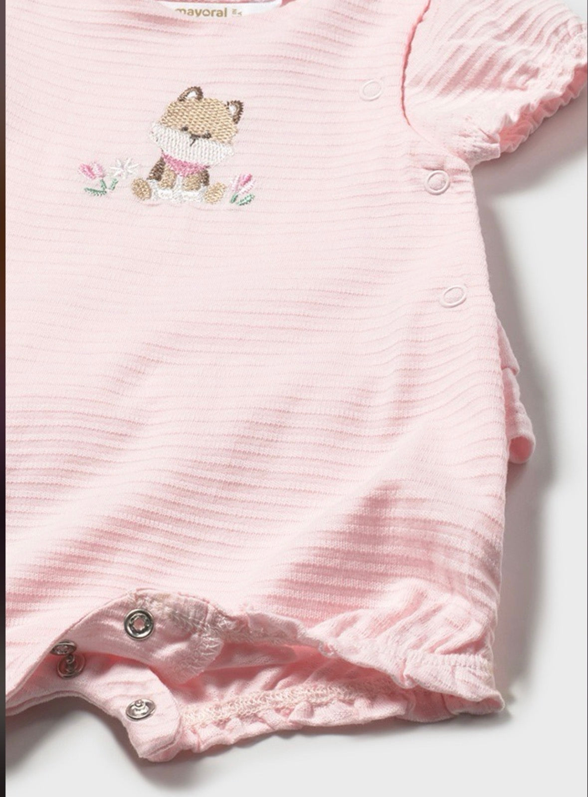Mayoral Pink Doggy Rompers