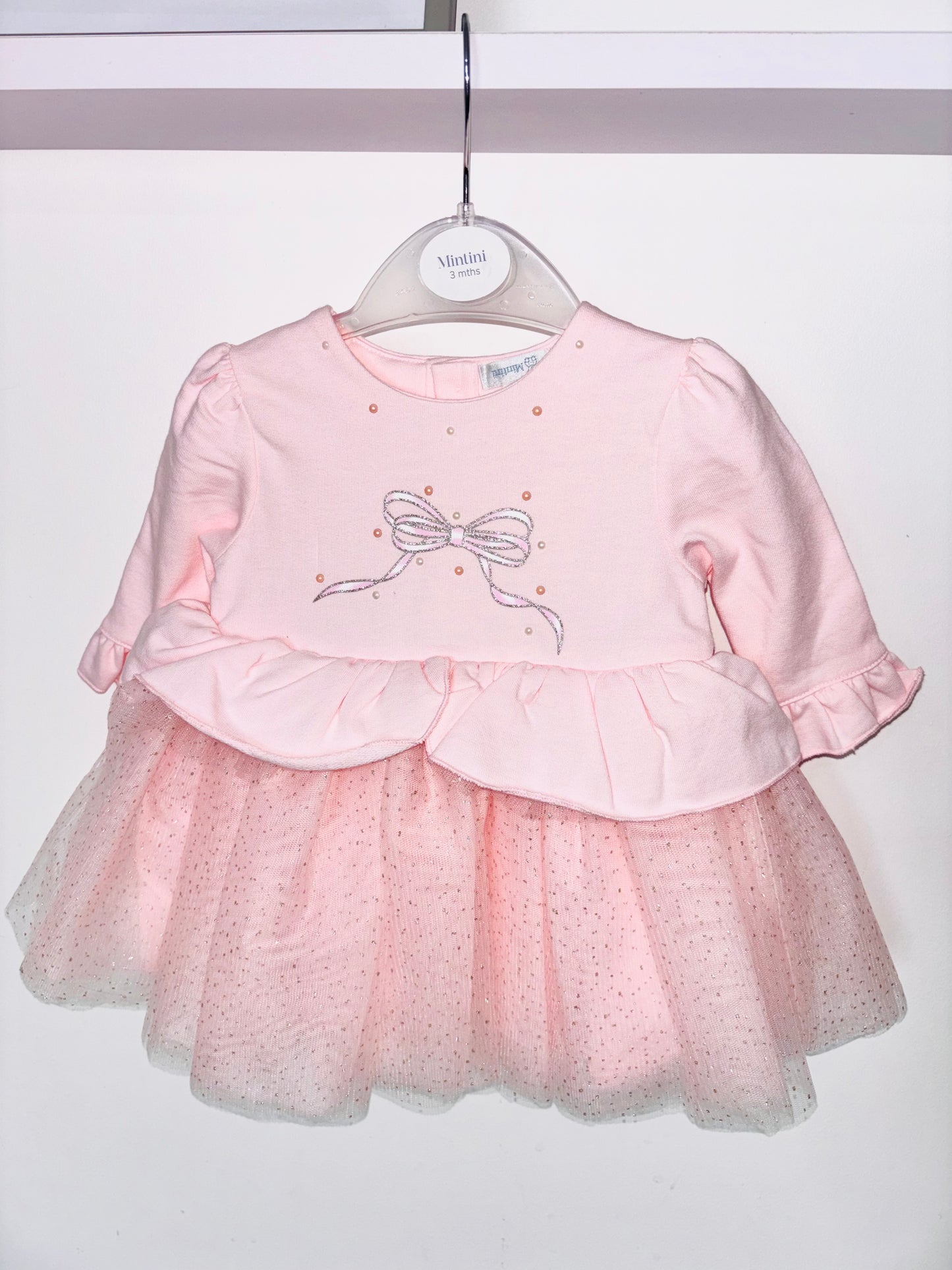 Mintini Pink Bow Dress AW25
