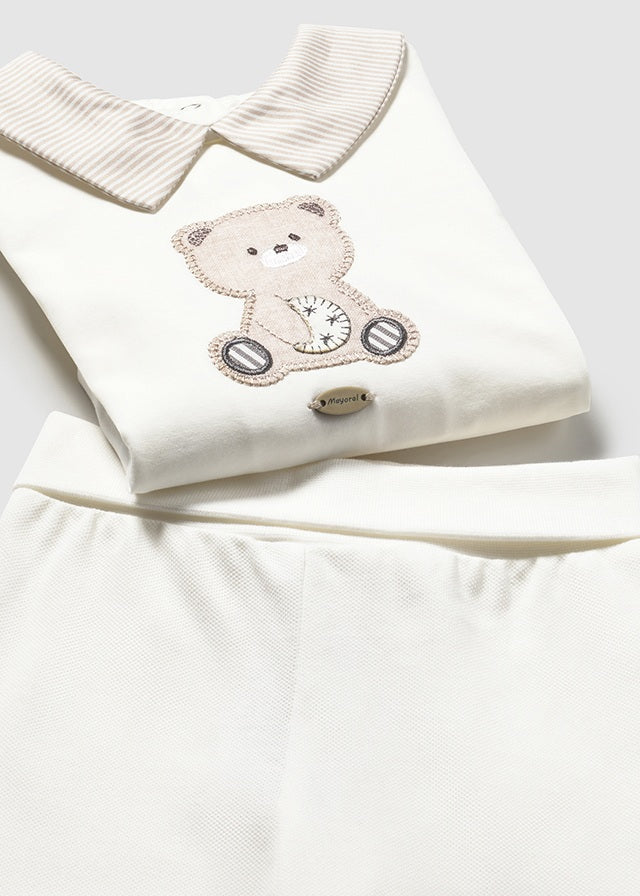 Mayoral Beige Teddy Trouser Set
