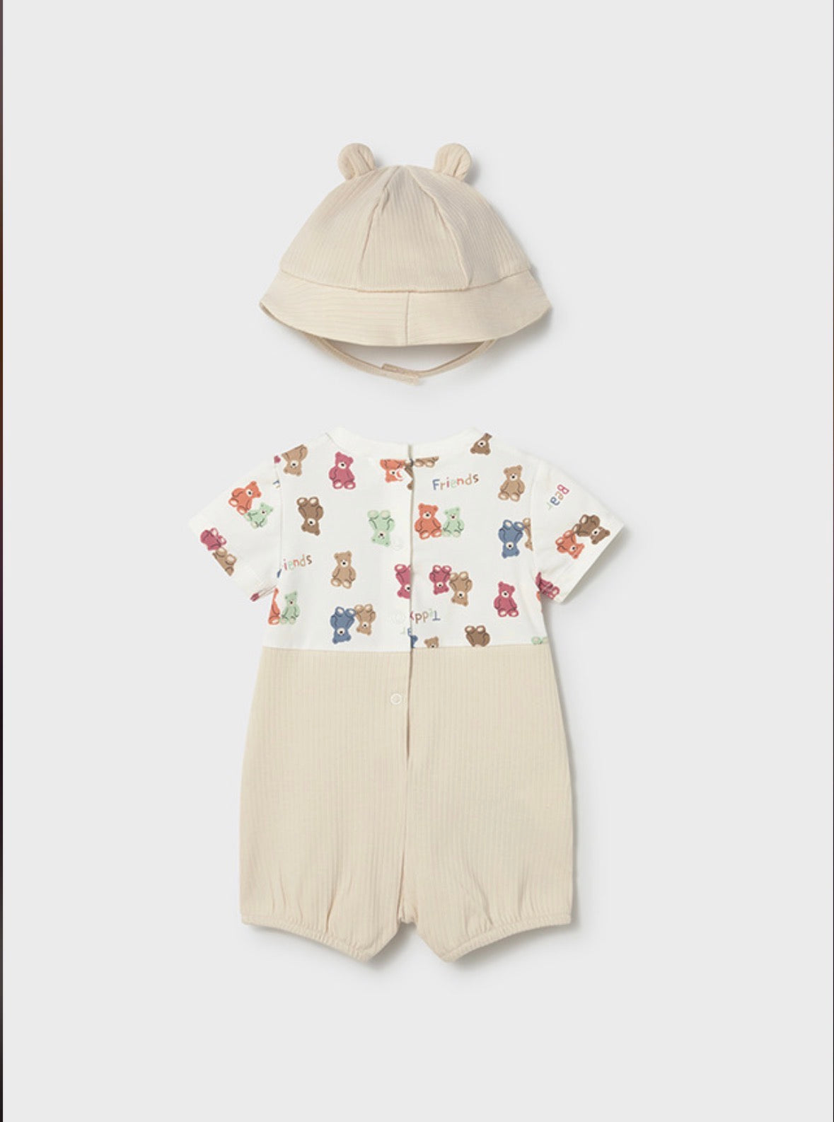 Mayoral Teddy Beige Dungaree & Hat
