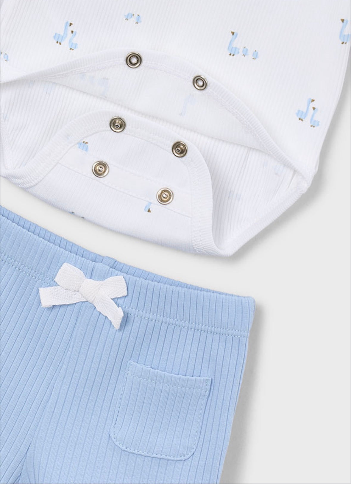 Mayoral Blue Swan Bodysuit Shorts Sets
