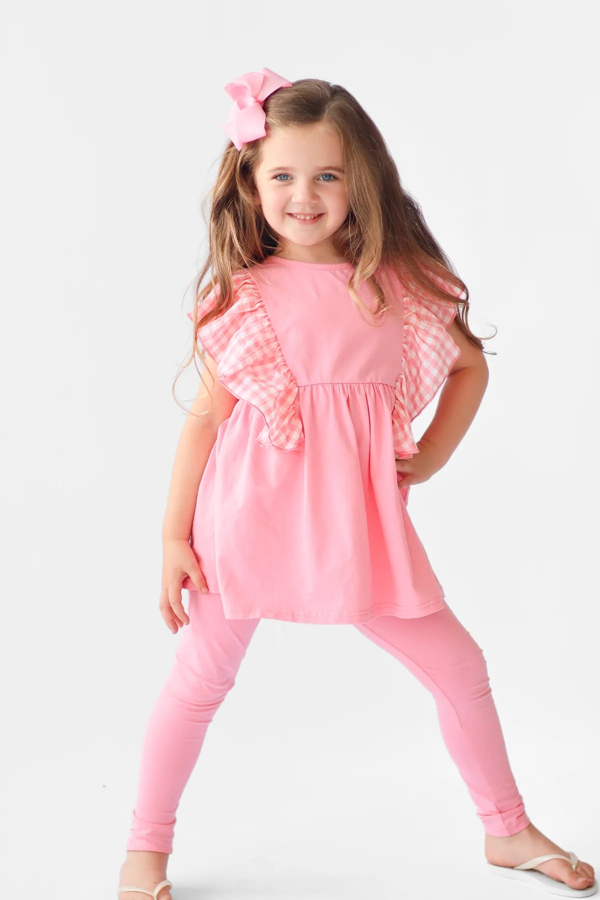 Harris Kids Pink Gia Leggings & Shorts Set