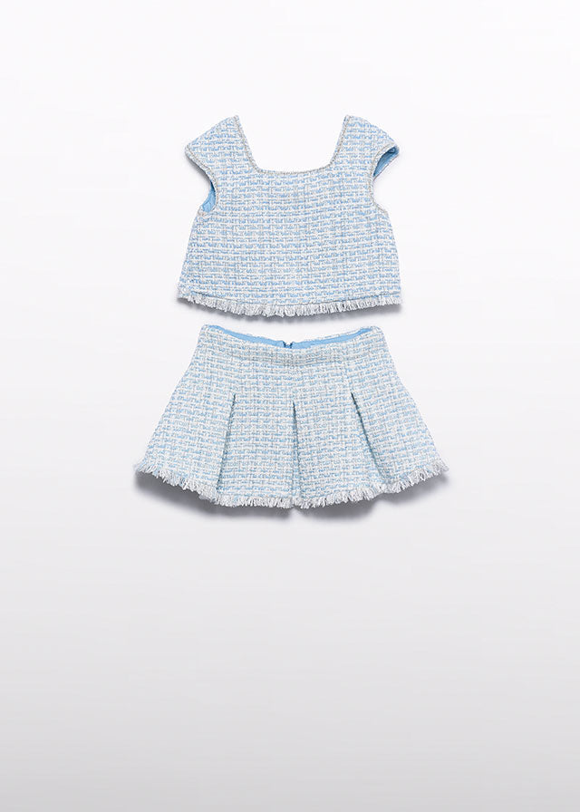 Abel & Lula Blue Skirt Set