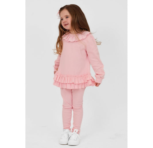 Harris Kids Leah Pink Frill Tracksuit