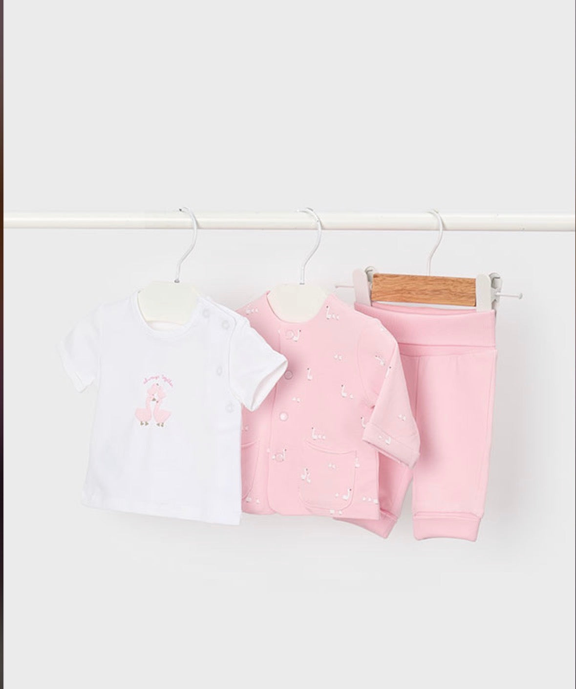 Mayoral Pink Swan Always Together 3 Piece Set