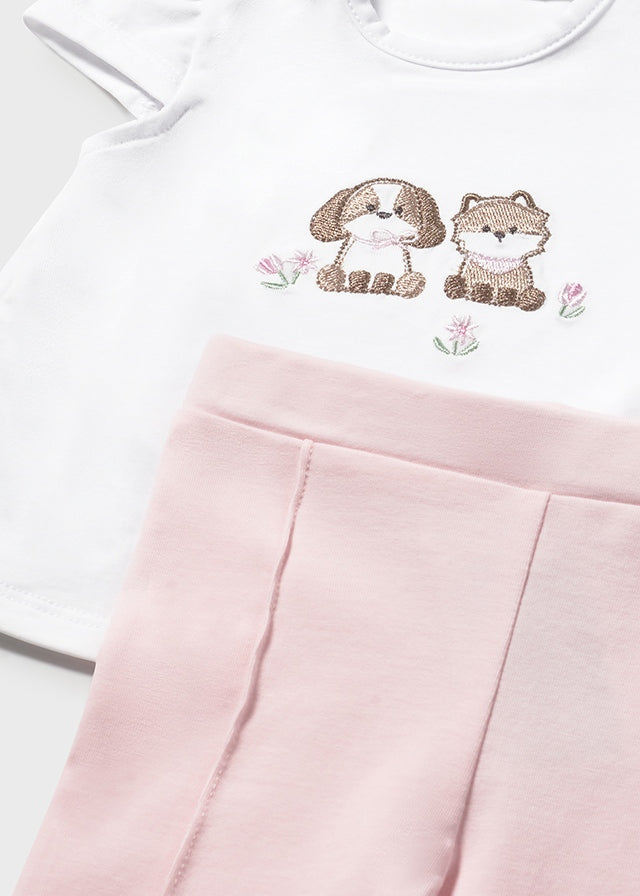 Mayoral Pink Doggy 3 Piece Outfit