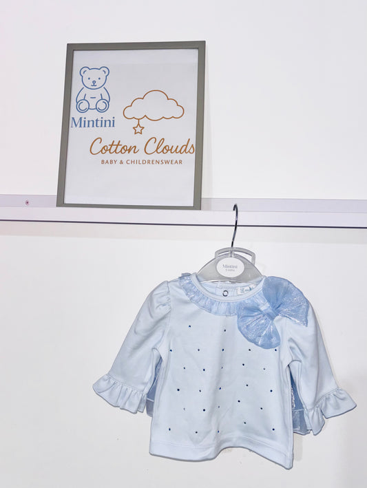 Mintini Blue Bow Jam Pant Set AW25