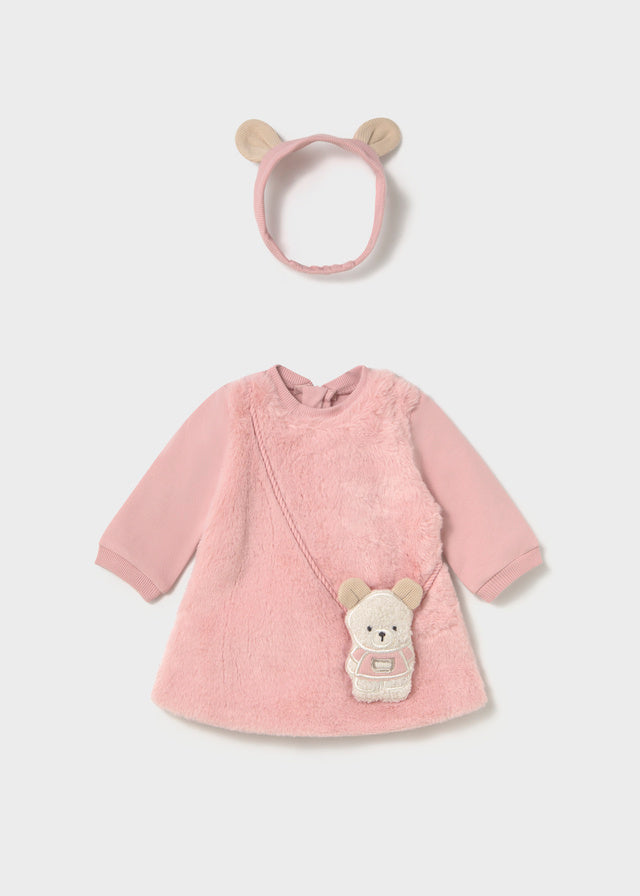 Mayoral Pink Fluffy Dress Set