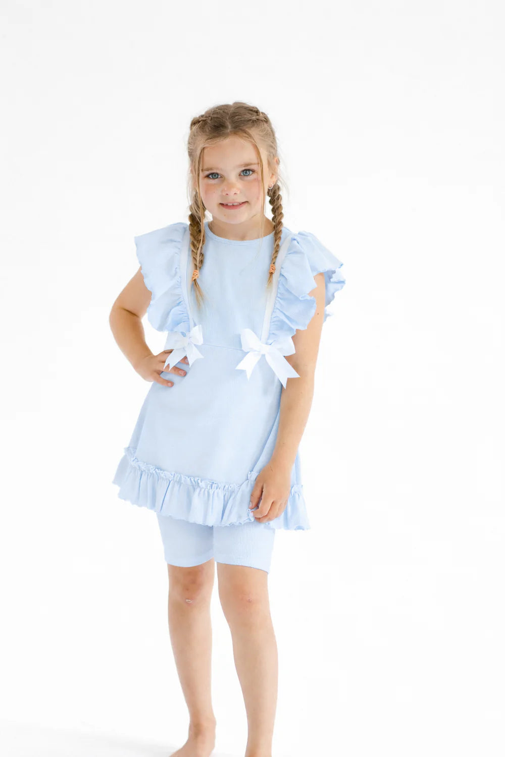 Harris Kids Blue Mia Leggings & Shorts Set